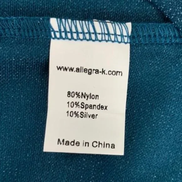 Allegra K Shine Green Long Sleeve V-Neck Women's Dress Size S - Picture 9 of 10